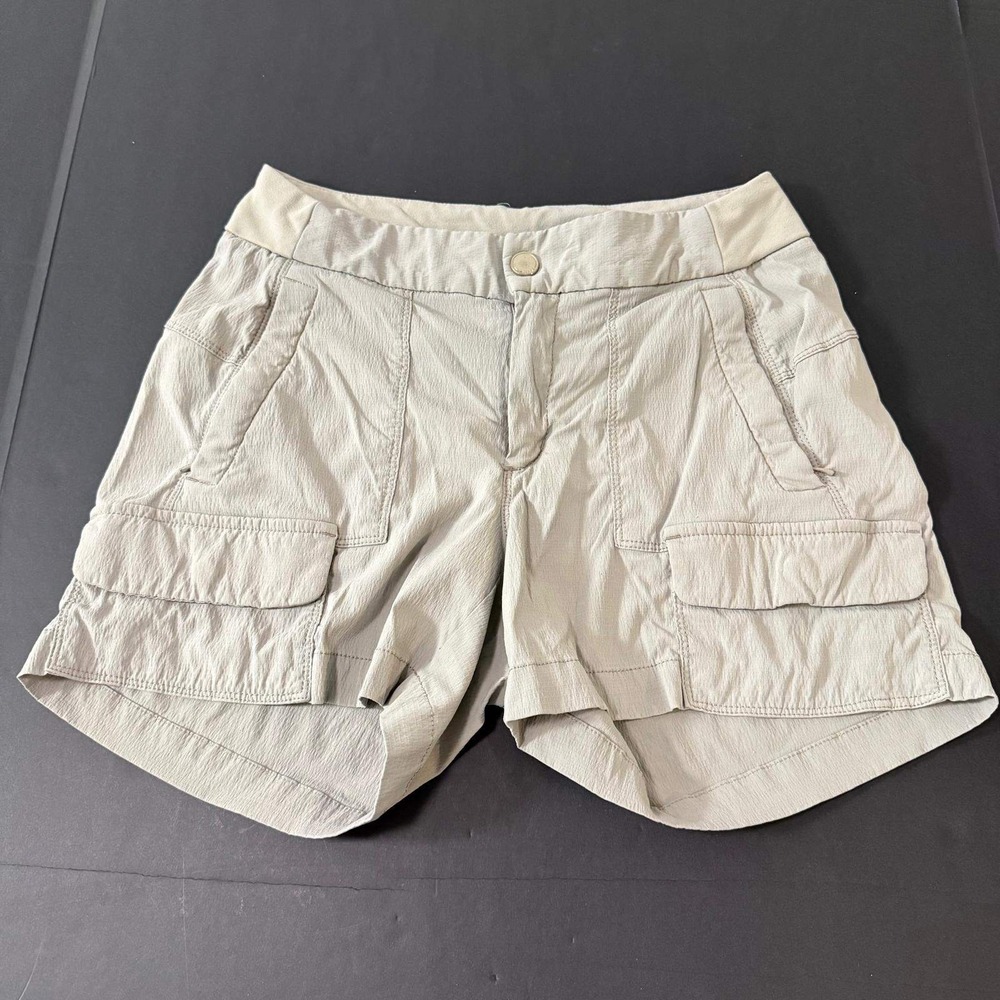 Athleta Women Size 4 Gray Cargo Hiking Shorts Recycled Nylon Stretch Outdoor
